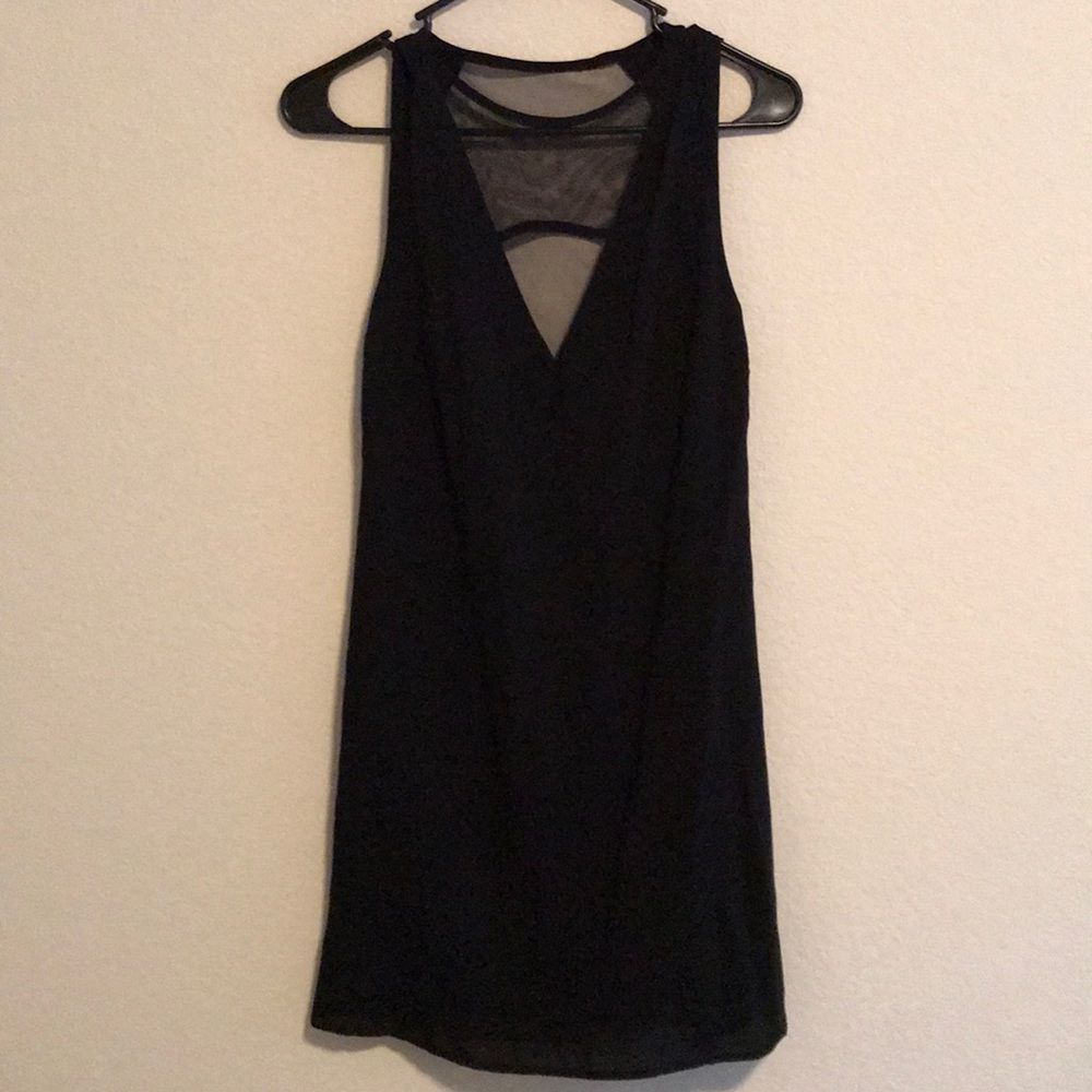 URBANOUTFITTERS Black Dress w/ Mesh V Neck